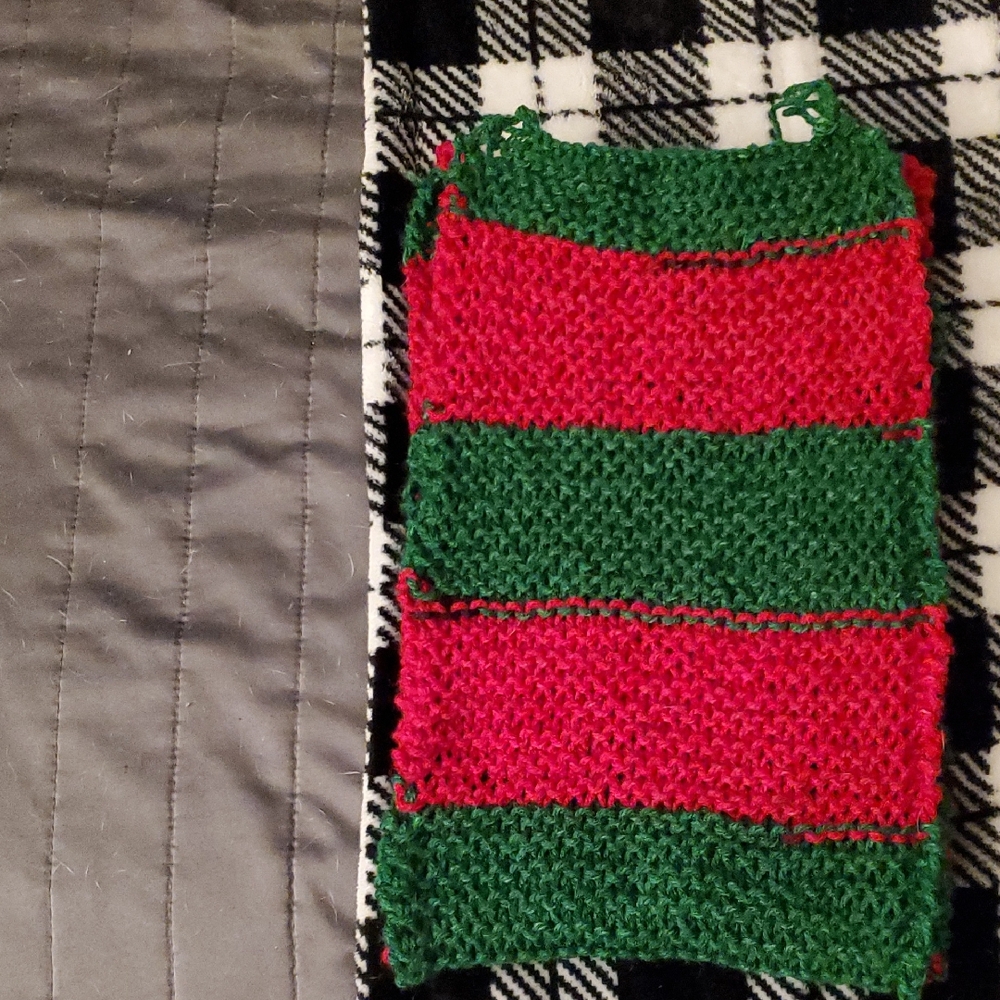 Holly Jolly  Red and Green Knit Scarf